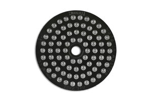 Swareflex reflector rond 60 mm zwart met witte glasparels