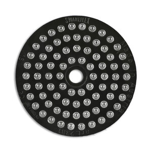 Swareflex reflector rond 60 mm zwart met witte glasparels Swareflex reflector rond 60 mm zwart met witte glasparels