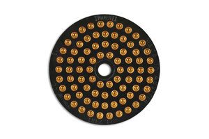 Swareflex reflector rond 60 mm zwart met witte glasparels Swareflex reflector rond 60 mm zwart met witte glasparels