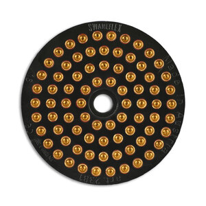 Swareflex reflector rond 60 mm zwart met witte glasparels Swareflex reflector rond 60 mm zwart met witte glasparels