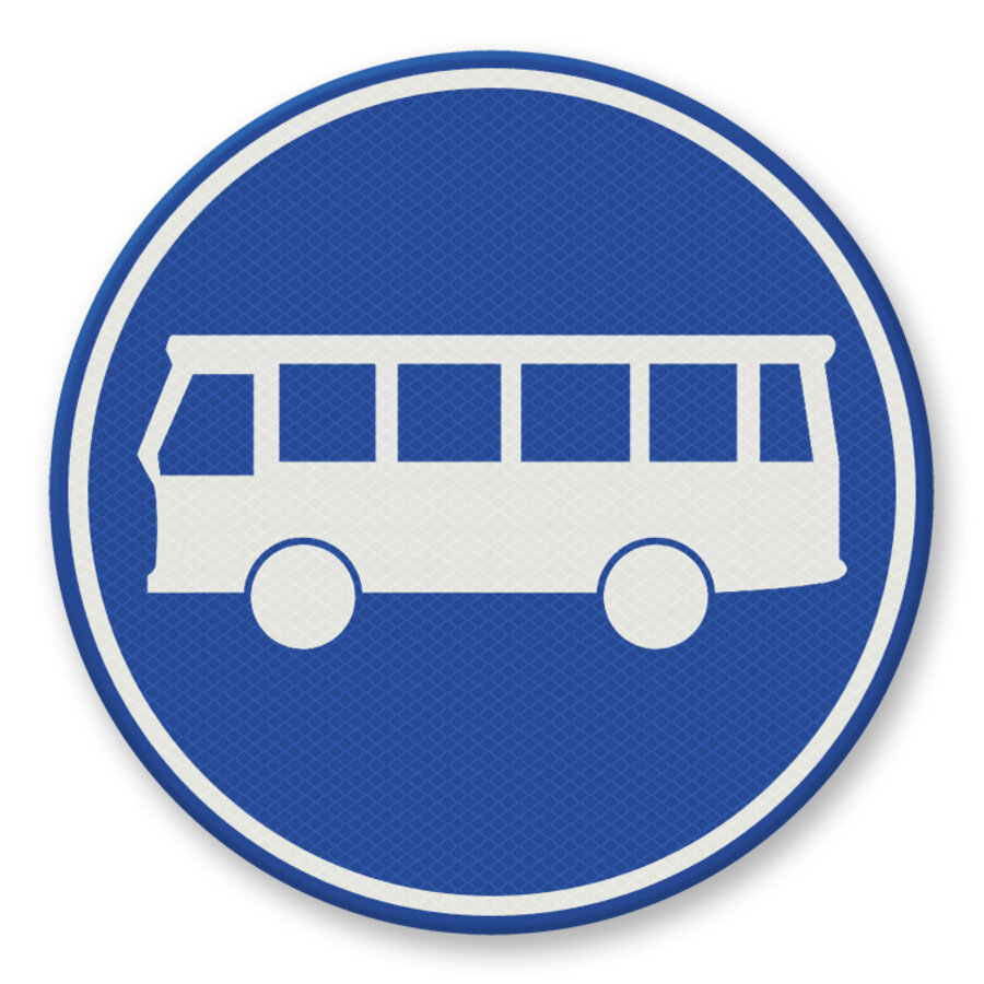 Traffic sign RVV F13 - Mandatory lane for busses