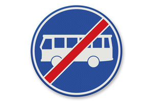 Traffic sign RVV F14 - End mandatory lane for busses Traffic sign RVV F14 - End mandatory lane for busses