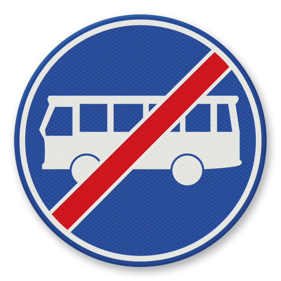 Traffic sign RVV F14 - End mandatory lane for busses Traffic sign RVV F14 - End mandatory lane for busses