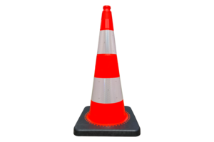Traffic cone 75 cm orange with 2 reflective tapes RA2