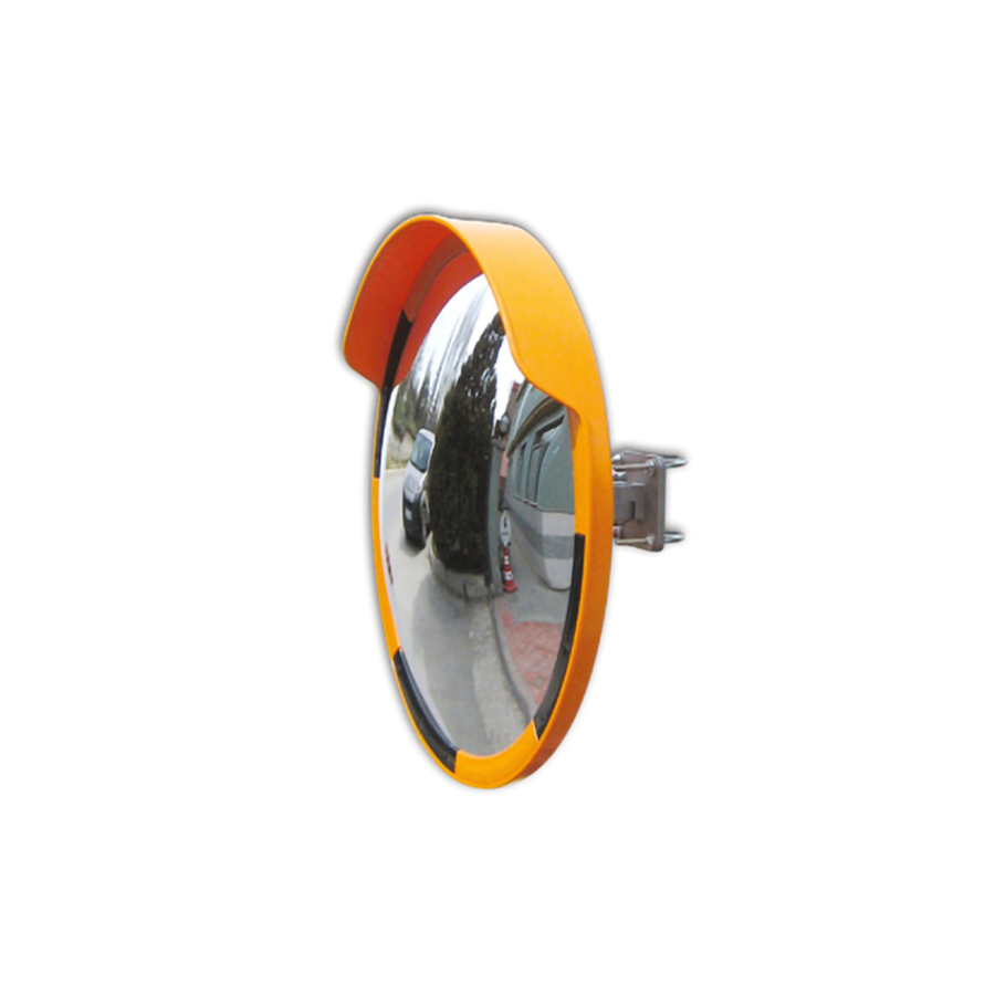 Traffic mirror round 60 cm yellow/black - Acrylic - Wide viewing angle Traffic mirror round 60 cm yellow/black - Acrylic - Wide viewing angle