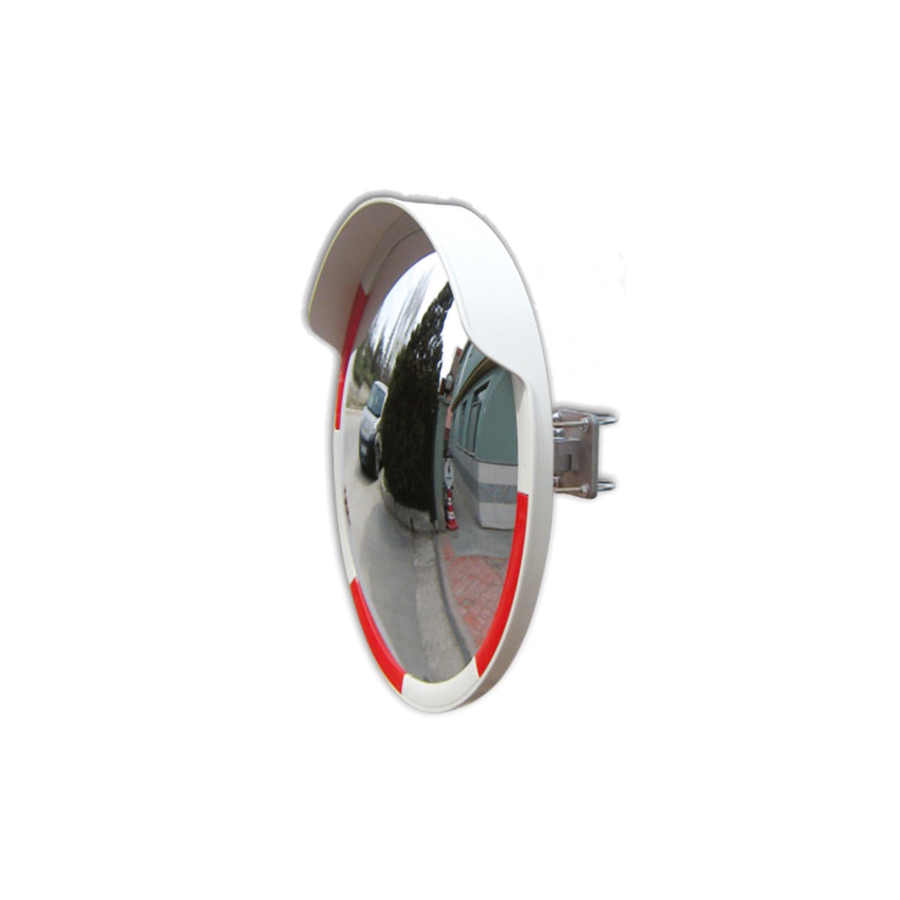 Verkeersspiegel rond 60 cm rood/wit - Acryl - Brede kijkhoek Verkeersspiegel rond 60 cm rood/wit - Acryl - Brede kijkhoek