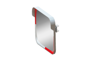 Traffic mirror 40 x 60 cm red/white - Acrylic - Wide viewing angle Traffic mirror 40 x 60 cm red/white - Acrylic - Wide viewing angle
