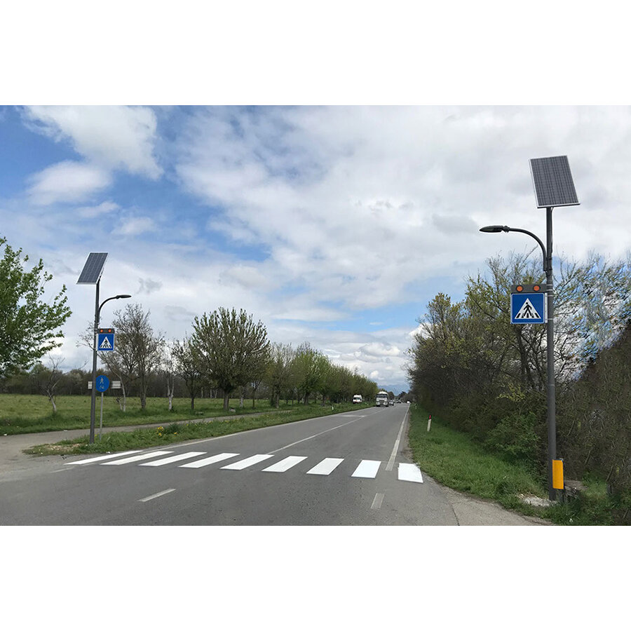 Solar LED Pedestrian Crossing System