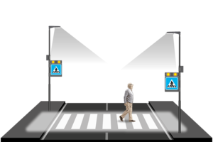 Classic LED voetgangersoversteekplaats systeem Classic LED voetgangersoversteekplaats systeem