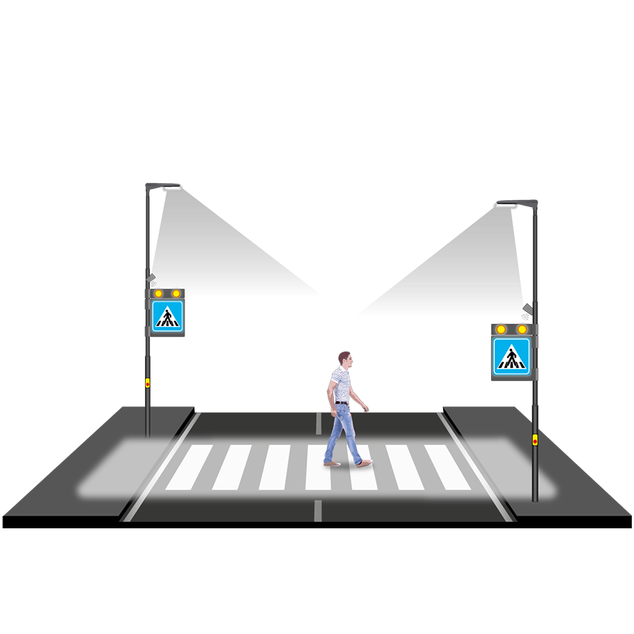 Smart LED Pedestrian Crossing System
