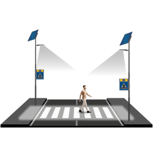 Solar LED Pedestrian Crossing System