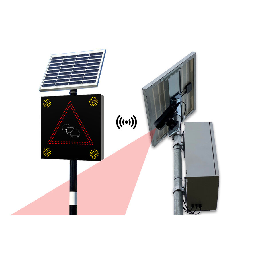 Autonomous solar powered traffic jam reporting system