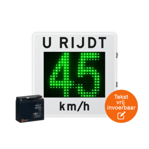 Snelheidsdisplay LED op accu (tijdelijk gebruik)