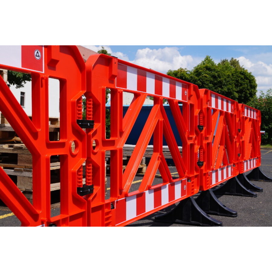Plastic Safety Barrier 150cm - Red - Stackable