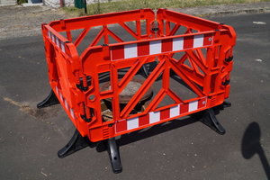 Plastic Safety Barrier 150cm - Red - Stackable Plastic Safety Barrier 150cm - Red - Stackable