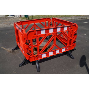 Plastic Safety Barrier 150cm - Red - Stackable