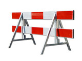 Afzethek 250cm aluminium dubbelzijdig rood/wit