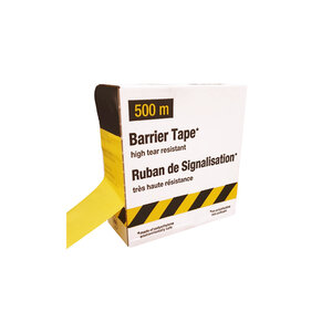 Barrier tape yellow/black 500 m