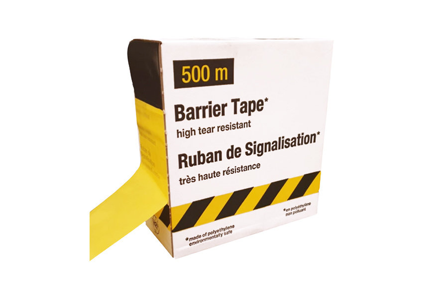 Barrier tape yellow/black 500 m