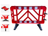 Plastic Safety Barrier 150cm - Red - Stackable