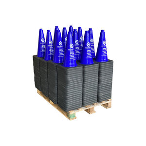 Traffic cone blue 500 mm with recycling base TSS™ series Traffic cone blue 500 mm with recycling base