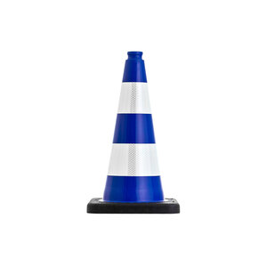 Verkeerskegel blauw 50 cm met 2 reflectiebanden klasse 2 TSS™ series Verkeerskegel blauw 50 cm met 2 reflectiebanden klasse 2
