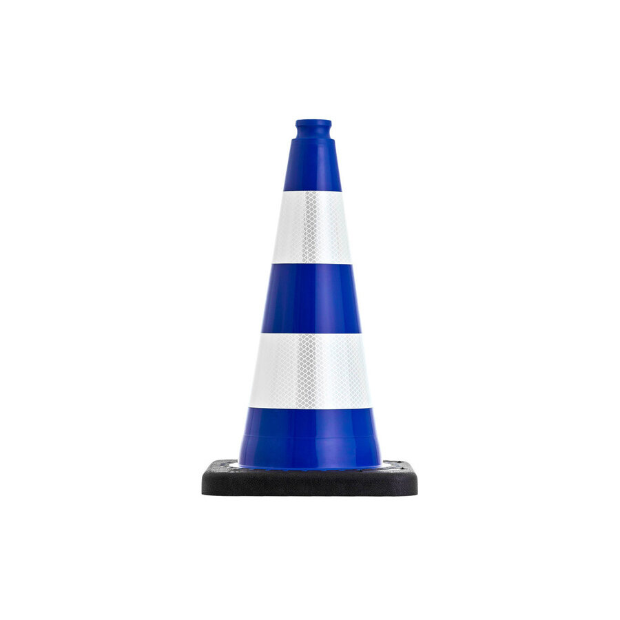 Verkeerskegel blauw 50 cm met 2 reflectiebanden klasse 2 TSS™ series Verkeerskegel blauw 50 cm met 2 reflectiebanden klasse 2