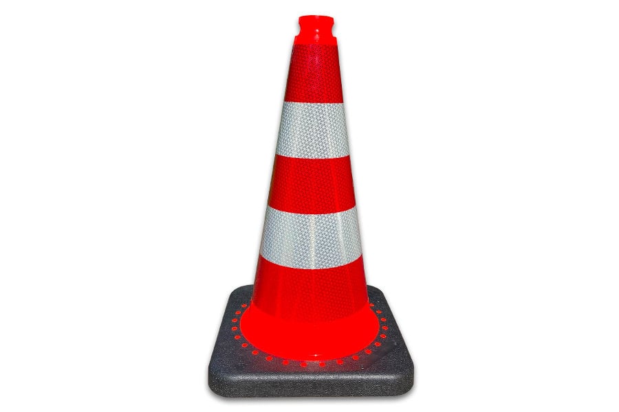 Traffic Cone 50 cm red/white retroreflective RA3