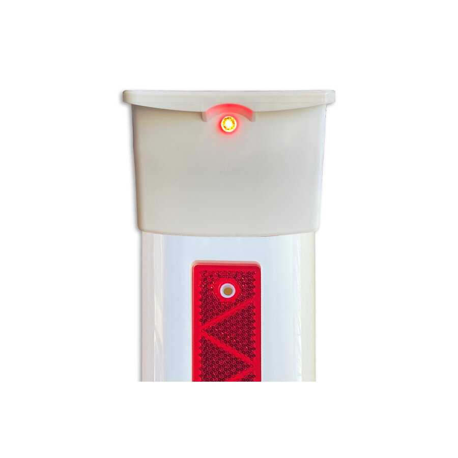 Solar Roadled top bermpaal LED lamp rood/wit