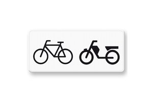 Onderbord OB04 Geldt alleen voor fietsers en bromfietsers Onderbord OB04 Geldt alleen voor fietsers en bromfietsers