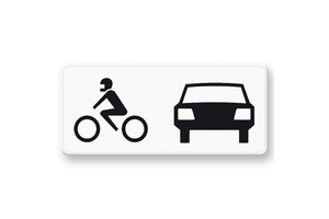 Traffic Sign OB07 Only applies to motorcycles and cars