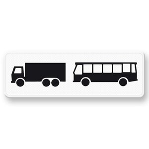 Traffic Sign OB13 Only applies to trucks and buses Traffic Sign OB13 Only applies to trucks and buses