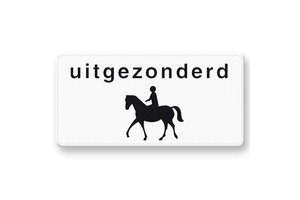 Onderbord OB51 Uitgezonderd ruiters Onderbord OB51 Uitgezonderd ruiters