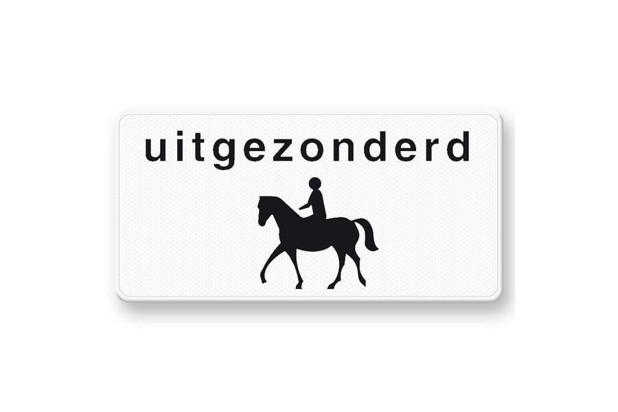 Traffic Sign OB51 Except horse riders