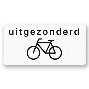 Traffic Sign OB52 Excluding cyclists Traffic Sign OB52 Excluding cyclists