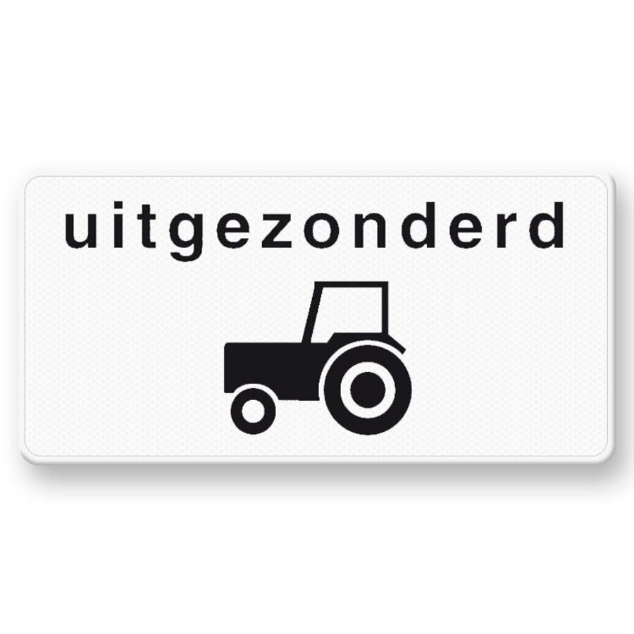 Onderbord OB55 Uitgezonderd tractoren