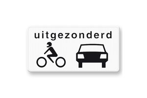 Traffic Sign OB57 Except motorbikes and cars Traffic Sign OB57 Except motorbikes and cars