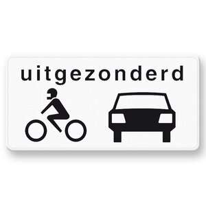 Traffic Sign OB57 Except motorbikes and cars Traffic Sign OB57 Except motorbikes and cars