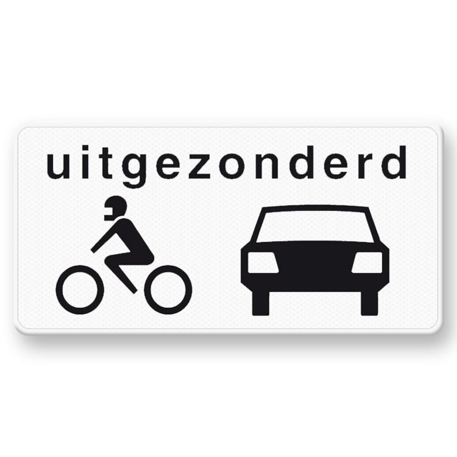 Traffic Sign OB57 Except motorbikes and cars
