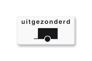 Traffic Sign OB60 Except vehicles with trailer Traffic Sign OB60 Except vehicles with trailer