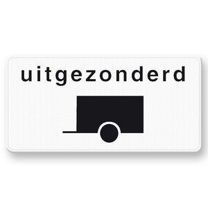 Traffic Sign OB60 Except vehicles with trailer Traffic Sign OB60 Except vehicles with trailer