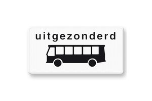 Onderbord OB62 Uitgezonderd bussen Onderbord OB62 Uitgezonderd bussen