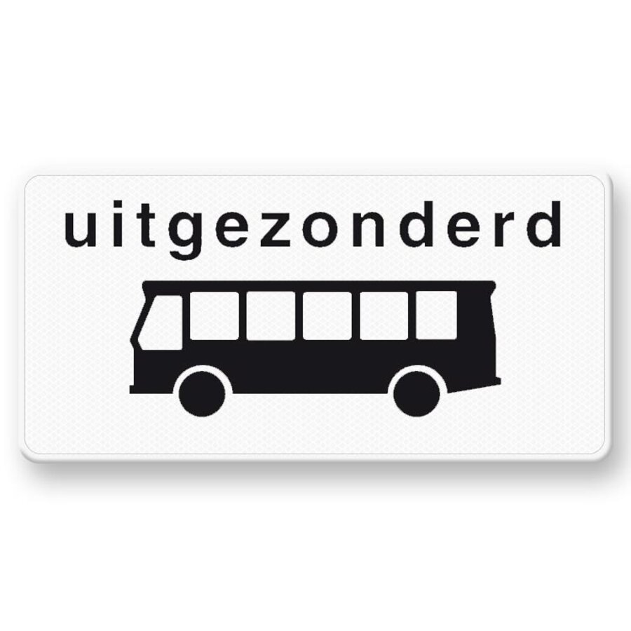 Onderbord OB62 Uitgezonderd bussen Onderbord OB62 Uitgezonderd bussen