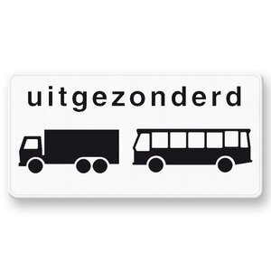 Traffic Sign OB63 Except trucks and buses Traffic Sign OB63 Except trucks and buses