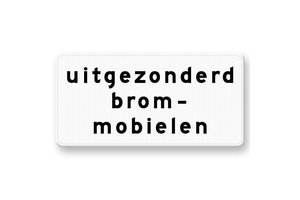 Onderbord OB65 Uitgezonderd brommobielen Onderbord OB65 Uitgezonderd brommobielen