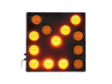 Verlichte LED pijl | amber knipperlampen | 60x60 cm