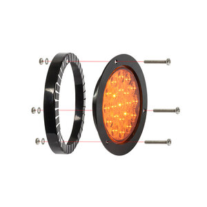 Flashing light set LED lamp amber 100 mm + control box