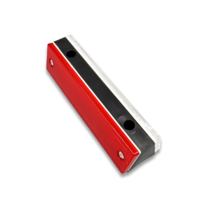 Guard rail barrier reflector red / white double sided