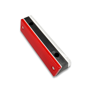 Guard rail barrier reflector red / white double sided