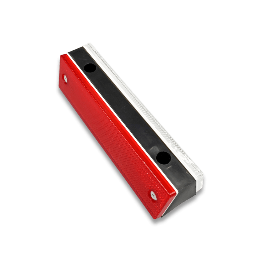 Guard rail barrier reflector red / white double sided